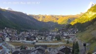 Archiv Foto Webcam Zermatt: Blick auf das Dorf 07:00