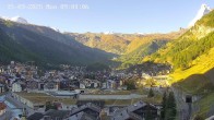 Archiv Foto Webcam Zermatt: Blick auf das Dorf 08:00