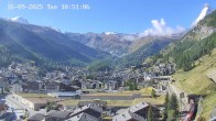 Archiv Foto Webcam Zermatt: Blick auf das Dorf 10:00