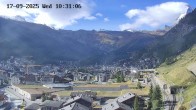 Archiv Foto Webcam Zermatt: Blick auf das Dorf 09:00
