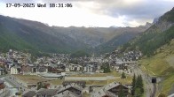 Archiv Foto Webcam Zermatt: Blick auf das Dorf 17:00