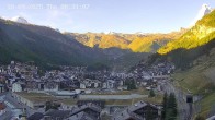 Archiv Foto Webcam Zermatt: Blick auf das Dorf 07:00