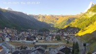 Archiv Foto Webcam Zermatt: Blick auf das Dorf 08:00
