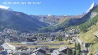 Archiv Foto Webcam Zermatt: Blick auf das Dorf 09:00