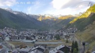 Archiv Foto Webcam Zermatt: Blick auf das Dorf 07:00