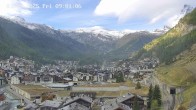 Archiv Foto Webcam Zermatt: Blick auf das Dorf 08:00