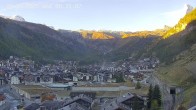 Archiv Foto Webcam Zermatt: Blick auf das Dorf 07:00