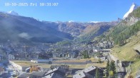 Archiv Foto Webcam Zermatt: Blick auf das Dorf 09:00
