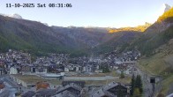 Archiv Foto Webcam Zermatt: Blick auf das Dorf 07:00
