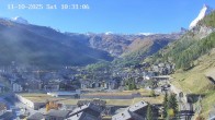 Archiv Foto Webcam Zermatt: Blick auf das Dorf 09:00