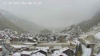 Archiv Foto Webcam Zermatt: Blick auf das Dorf 07:00