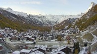 Archiv Foto Webcam Zermatt: Blick auf das Dorf 07:00