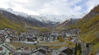 Archiv Foto Webcam Zermatt: Blick auf das Dorf 08:00