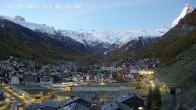 Archiv Foto Webcam Zermatt: Blick auf das Dorf 05:00