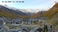 Archiv Foto Webcam Zermatt: Blick auf das Dorf 06:00
