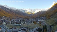 Archiv Foto Webcam Zermatt: Blick auf das Dorf 07:00