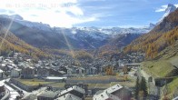 Archiv Foto Webcam Zermatt: Blick auf das Dorf 11:00