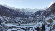 Archiv Foto Webcam Zermatt: Blick auf das Dorf 08:00