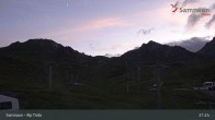 Archiv Foto Webcam Samnaun - Blickrichtung Viderjoch 19:00