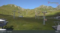 Archiv Foto Webcam Samnaun - Blickrichtung Viderjoch 08:00