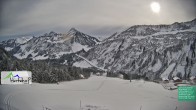 Archiv Foto Webcam Damüls: Blick vom Hertehof 09:00