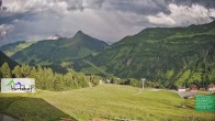 Archiv Foto Webcam Damüls: Blick vom Hertehof 17:00