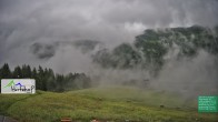 Archiv Foto Webcam Damüls: Blick vom Hertehof 15:00