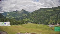 Archiv Foto Webcam Damüls: Blick vom Hertehof 13:00