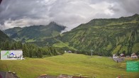 Archiv Foto Webcam Damüls: Blick vom Hertehof 17:00