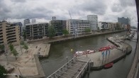Archiv Foto Webcam Hamburg: HafenCity und Elbphilharmonie 13:00