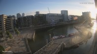 Archiv Foto Webcam Hamburg: HafenCity und Elbphilharmonie 18:00