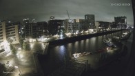 Archiv Foto Webcam Hamburg: HafenCity und Elbphilharmonie 23:00