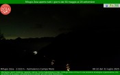 Archiv Foto Webcam Berghütte Zoia bei Chiesa in Valmalenco 23:00