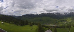 Archived image Webcam Chäserrugg Iltios Mountain Hut: Panorama View 13:00