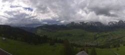 Archived image Webcam Chäserrugg Iltios Mountain Hut: Panorama View 15:00