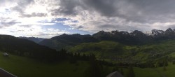 Archived image Webcam Chäserrugg Iltios Mountain Hut: Panorama View 17:00