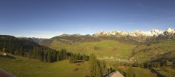 Archived image Webcam Chäserrugg Iltios Mountain Hut: Panorama View 09:00
