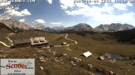 Archiv Foto Webcam Sennes Hütte im Naturpark Fanes-Sennes-Prags 13:00