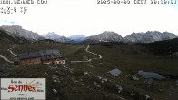 Archiv Foto Webcam Sennes Hütte im Naturpark Fanes-Sennes-Prags 19:00