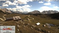 Archiv Foto Webcam Sennes Hütte im Naturpark Fanes-Sennes-Prags 13:00