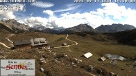 Archiv Foto Webcam Sennes Hütte im Naturpark Fanes-Sennes-Prags 13:00
