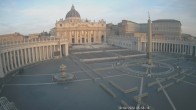 Archiv Foto Webcam Petersplatz und Petersdom, Vatikanstadt - Piazza San Pietro 06:00