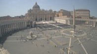 Archiv Foto Webcam Petersplatz und Petersdom, Vatikanstadt - Piazza San Pietro 13:00