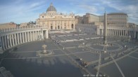 Archiv Foto Webcam Petersplatz und Petersdom, Vatikanstadt - Piazza San Pietro 07:00
