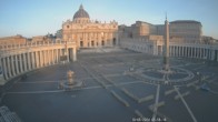 Archiv Foto Webcam Petersplatz und Petersdom, Vatikanstadt - Piazza San Pietro 06:00