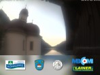 Archived image Webcam Koenigssee: St. Bartholomae 19:00