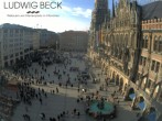 Archiv Foto Webcam am Marienplatz München 13:00