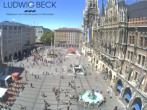 Archiv Foto Webcam am Marienplatz München 11:00