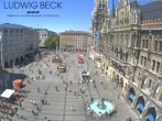 Archiv Foto Webcam am Marienplatz München 11:00
