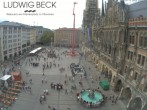 Archiv Foto Webcam am Marienplatz München 13:00